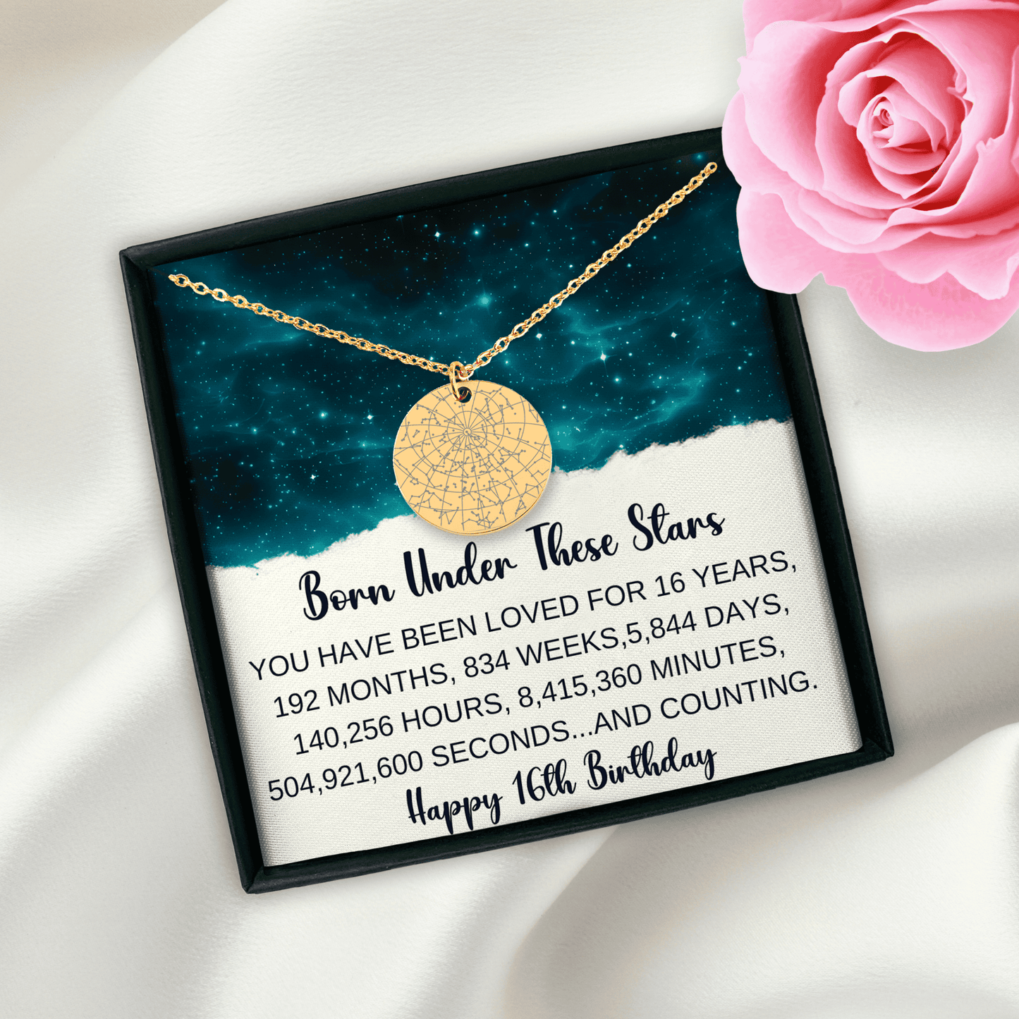 Personalized Star Map Necklace - Born Under These Stars