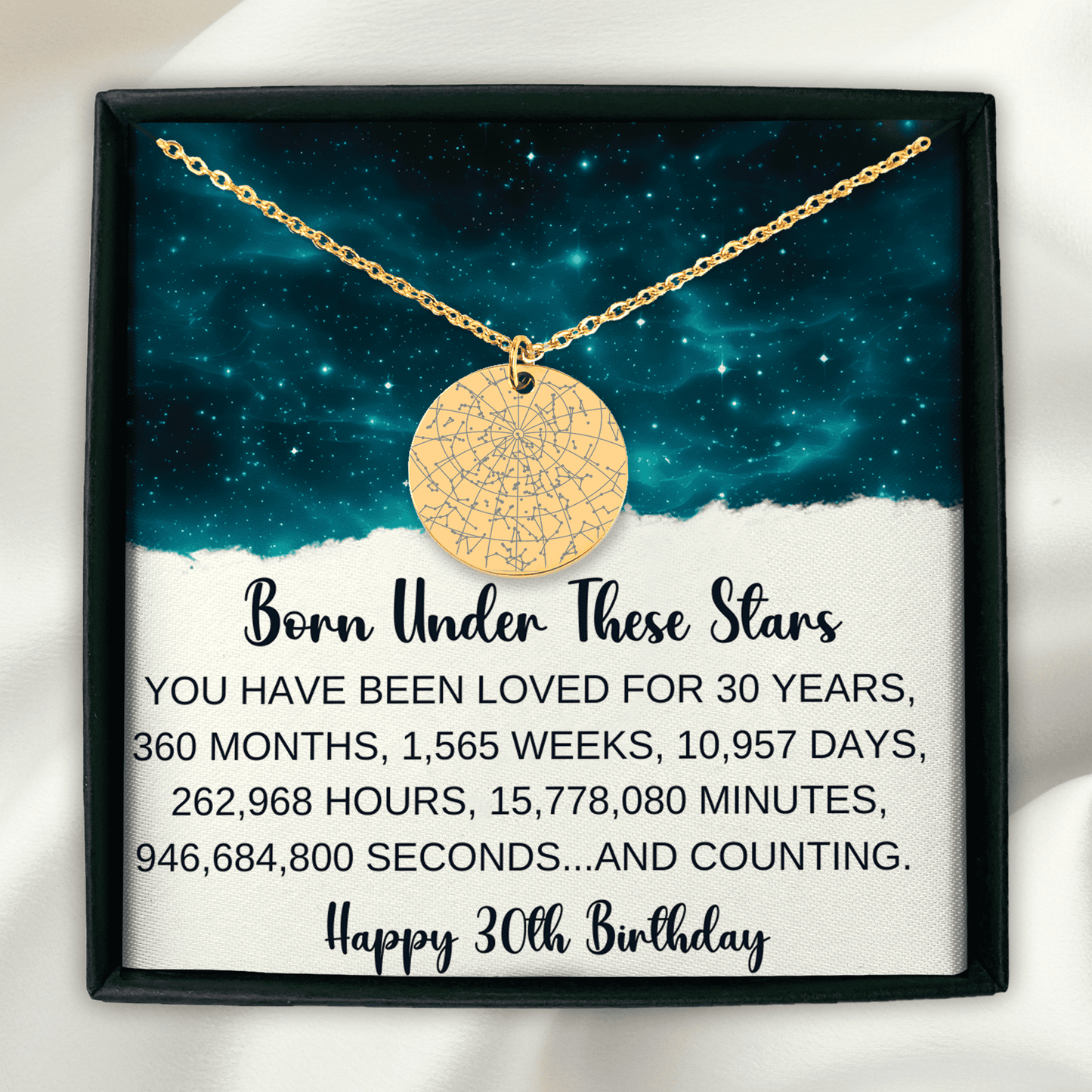 Personalized Star Map Necklace - Born Under These Stars