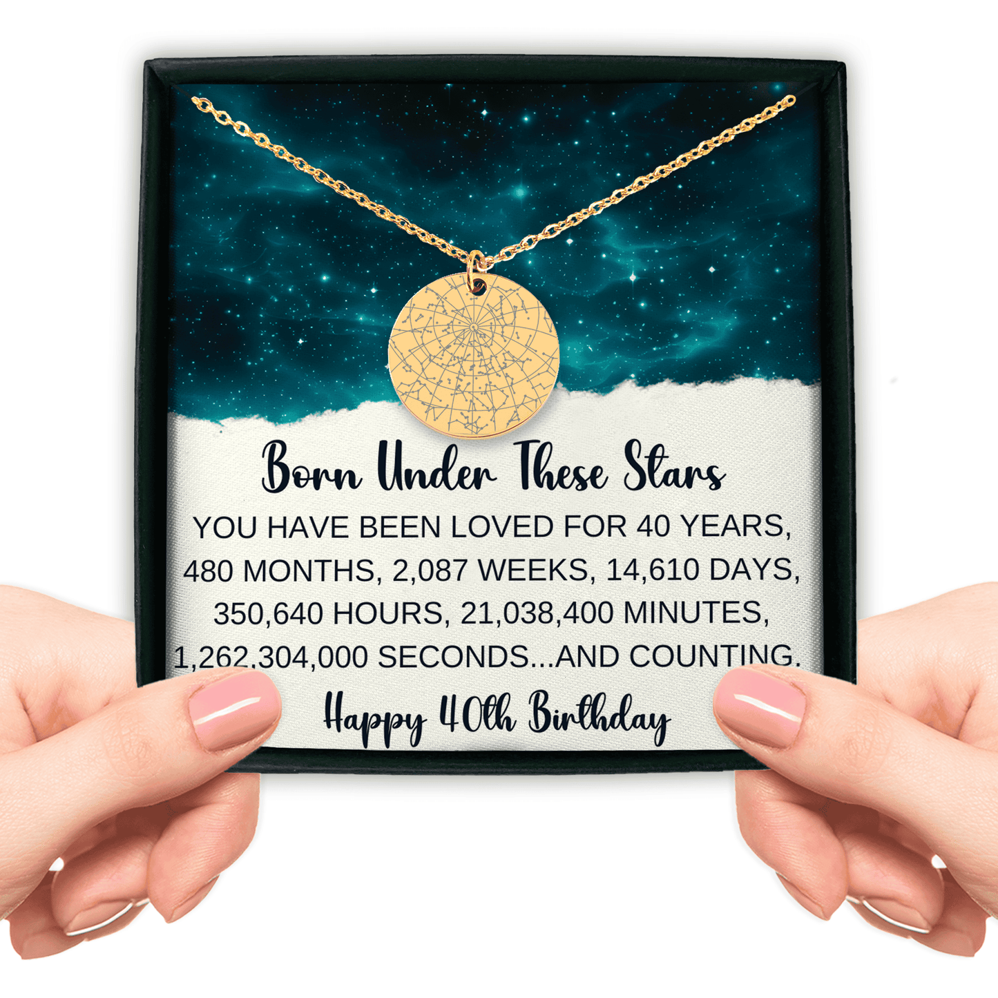 Personalized Star Map Necklace - Born Under These Stars