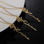 She Believed She Could So She Did - Flower Name Necklace