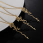 No Rain, No Flowers - Never Feel That You Are Alone - Flower Name Necklace