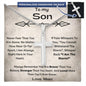To My Son - Never Fear - Personalized Cross Necklace