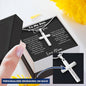 To My Son - I Believe In You - Personalized Stainless Steel Cross Necklace