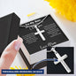 To My Son - Never Forget How Much I Love You - Personalized Stainless Steel Cross Necklace
