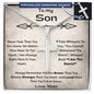 To My Son - Never Fear - Personalized Cross Necklace
