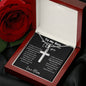 To My Son - I Believe In You - Personalized Stainless Steel Cross Necklace