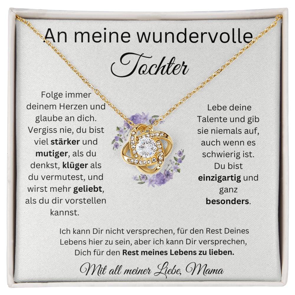 An Meine Wundervolle | Glaube An Dich | Love Knot Necklace