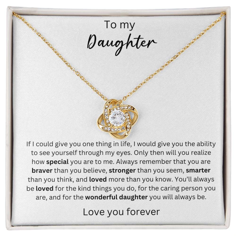 To My Daughter - You Are Braver Than You Think - Crown Love Necklace