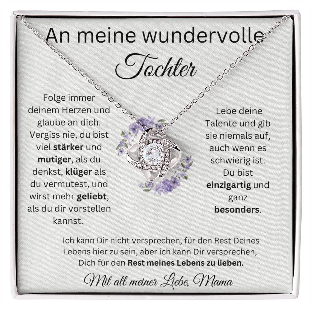 An Meine Wundervolle | Glaube An Dich | Love Knot Necklace