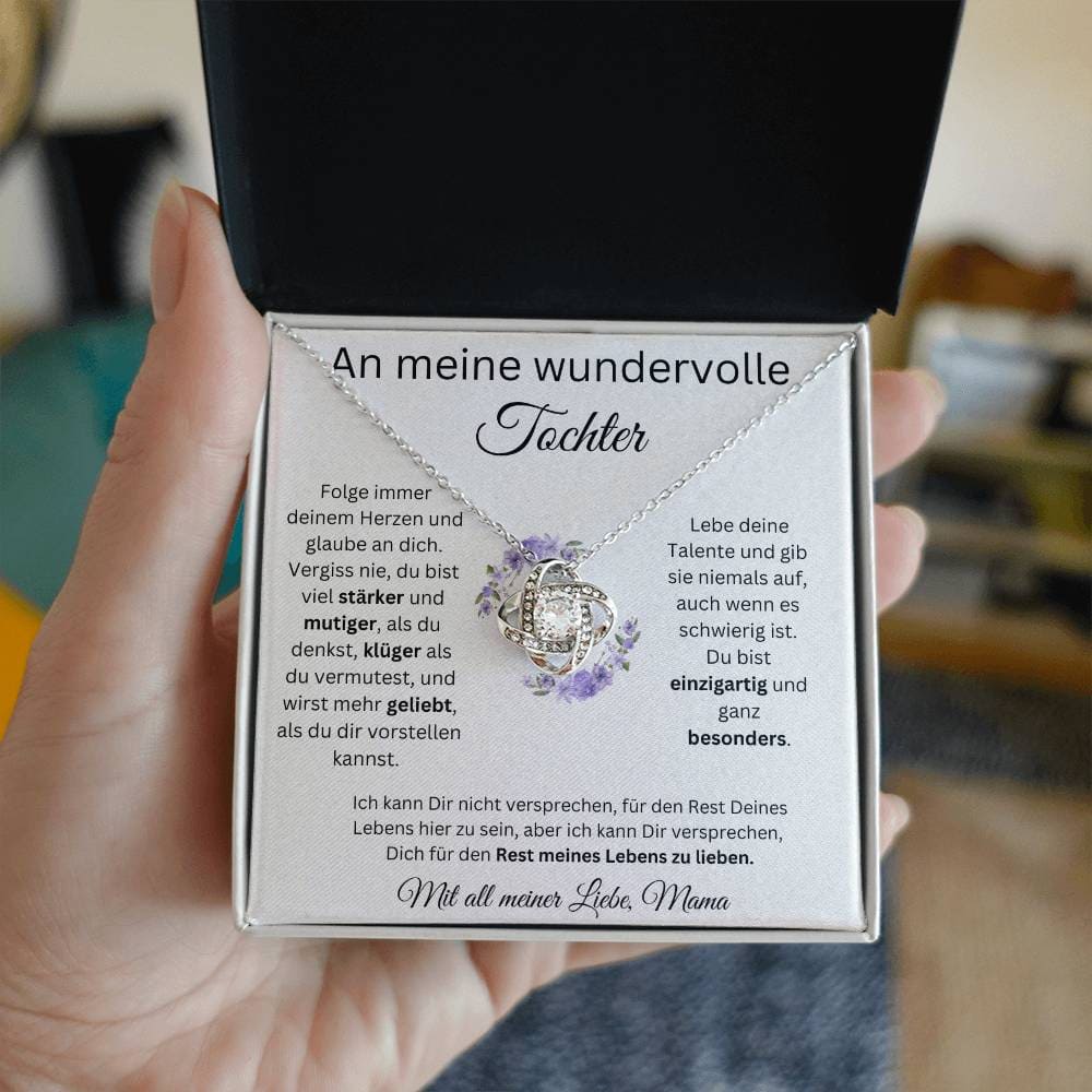 An Meine Wundervolle | Glaube An Dich | Love Knot Necklace
