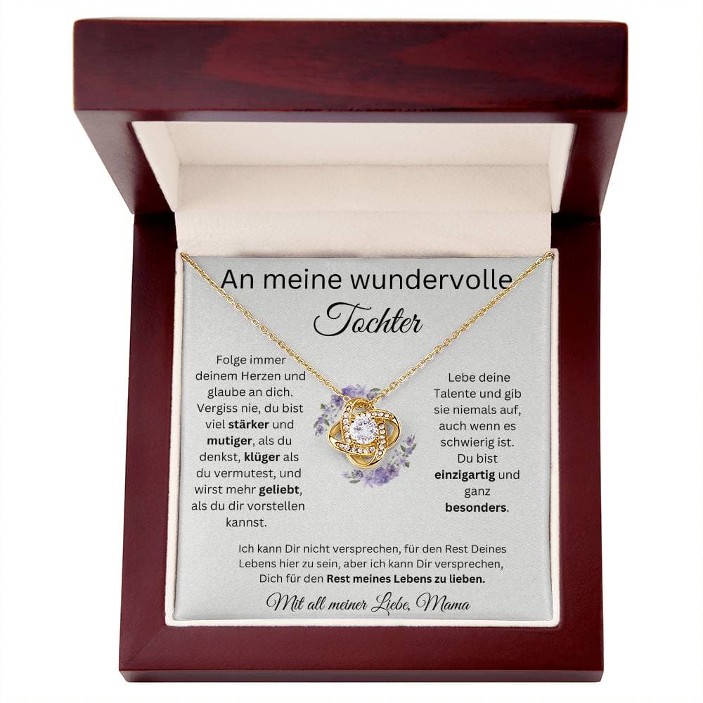 An Meine Wundervolle | Glaube An Dich | Love Knot Necklace