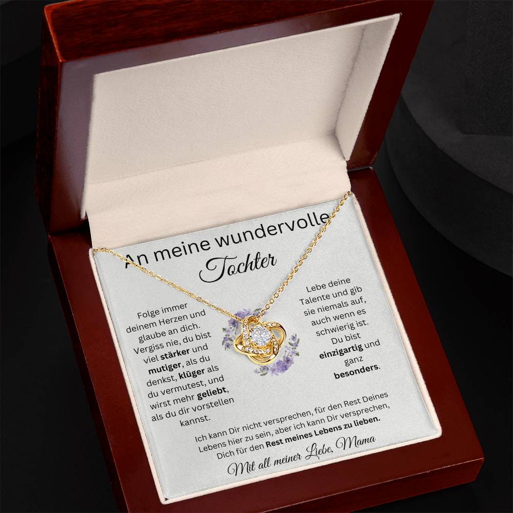 An Meine Wundervolle | Glaube An Dich | Love Knot Necklace