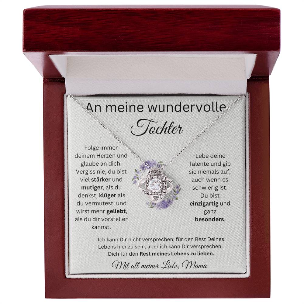 An Meine Wundervolle | Glaube An Dich | Love Knot Necklace