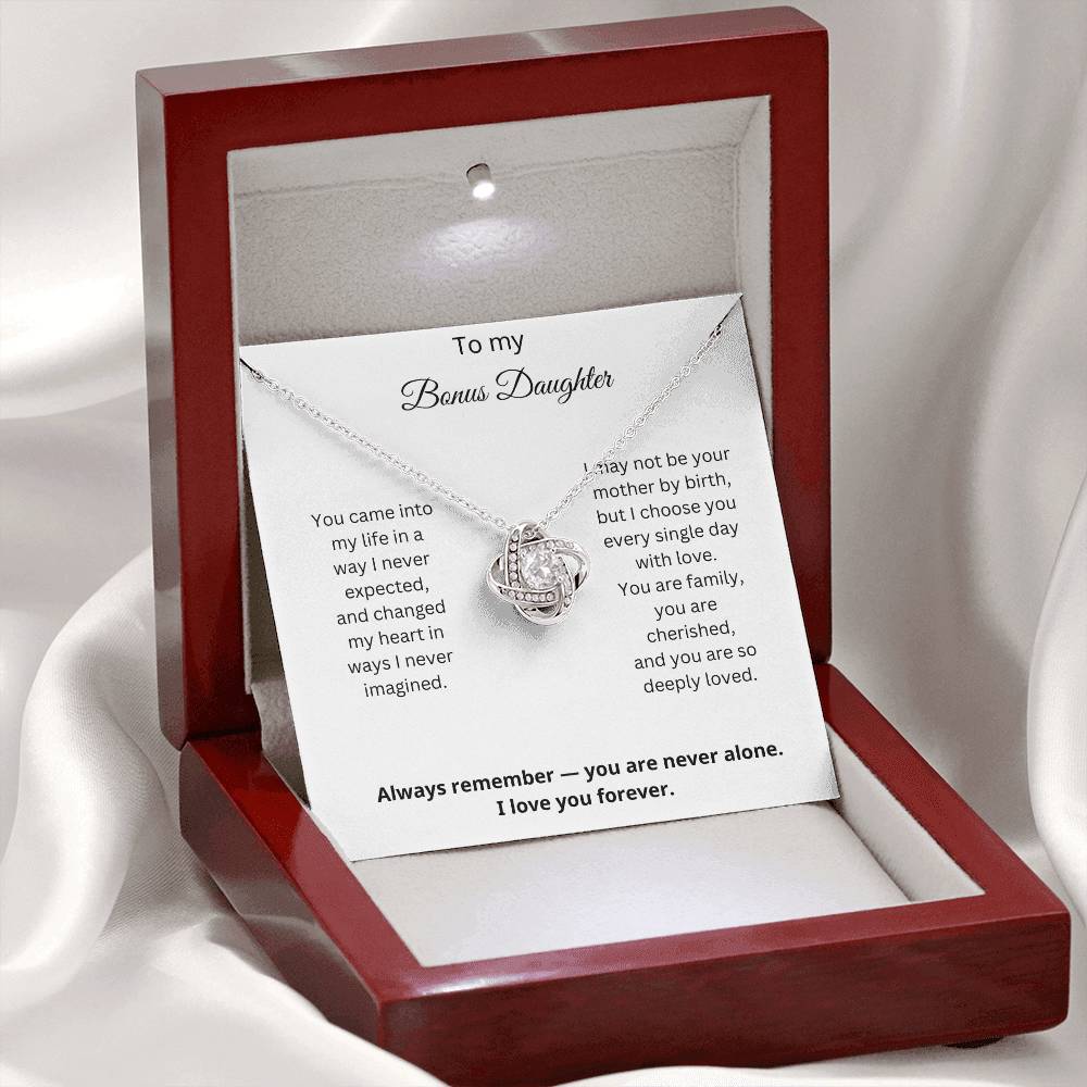 Bonus Daughter Love Knot Necklace Gift 4
