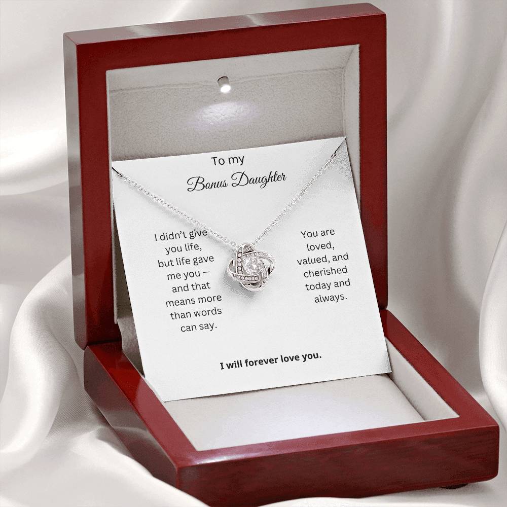 Bonus Daughter Love Knot Necklace Gift 5