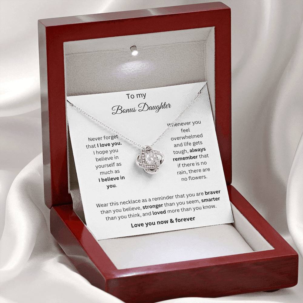 Bonus Daughter Love Knot Necklace Gift 2