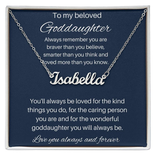 [Almost Sold Out] To My Amazing Goddaughter - Love You Always And Forever - Personalized Name Necklace