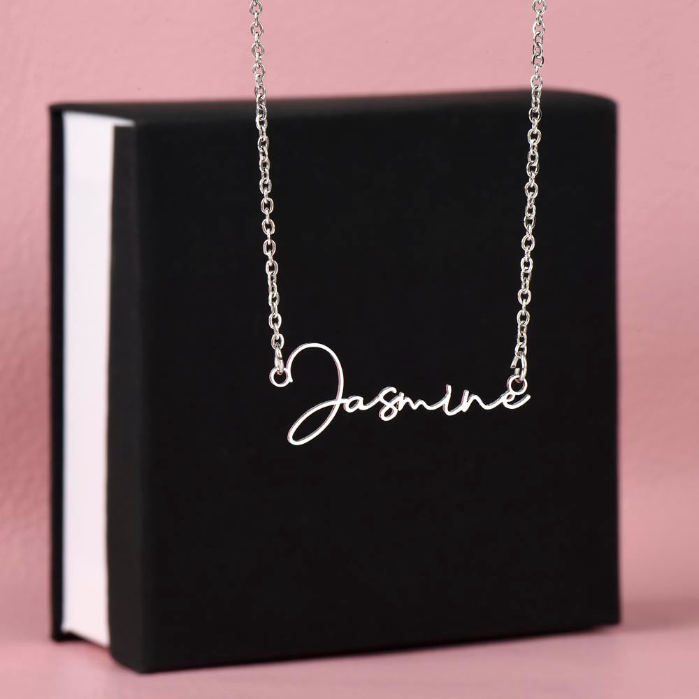 To My Amazing Niece - I Love You So Much - Signature Style Name Necklace