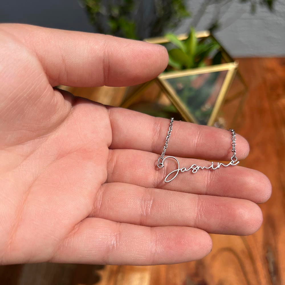 To My Amazing Niece - I Love You So Much - Signature Style Name Necklace