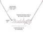 No Rain - No Flowers | I Love You | Paw Print Name Necklace