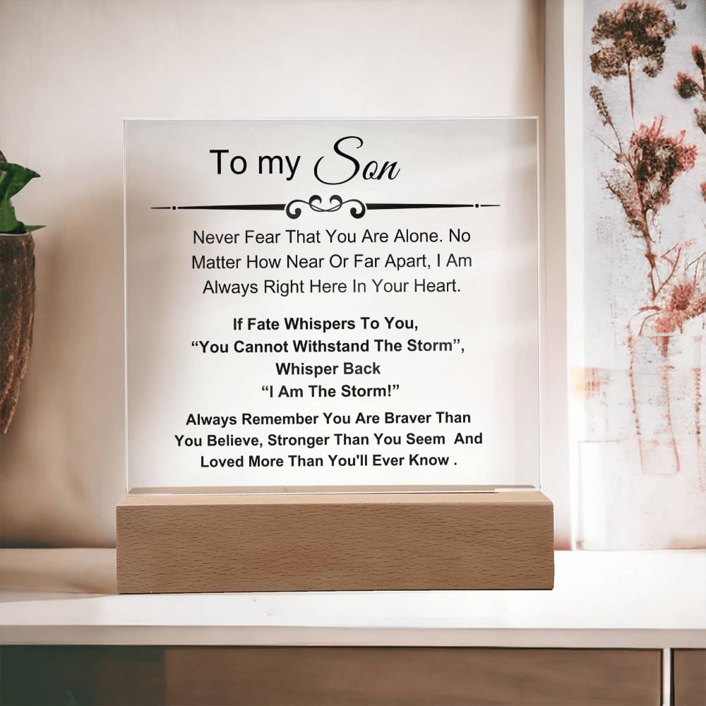 To My Amazing Son - You Are Stronger Than You Seem - Square Acrylic Plaque
