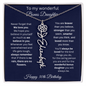 To My Wonderful Bonus Daughter - Happy 30th Birthday - Flower Name Necklace