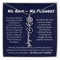 No Rain - No Flowers - The Greater The Struggle The More Beautiful The Blooms | Birth Flower Name Necklace