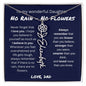 No Rain, No Flowers - I Love You | Birth Flower Name Necklace