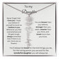 To My Daughter - Never Forget - Birth Flower Name Necklace