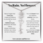 No Rain No Flowers - Love You Now And Forever - Flower Name Necklace
