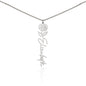 Always Remember You Are Braver Than You Believe | Flower Name Necklace
