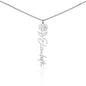 She Believed She Could So She Did - Flower Name Necklace