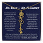 No Rain - No Flowers - The Greater The Struggle The More Beautiful The Blooms | Birth Flower Name Necklace