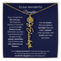 To Our Wonderful Daughter - We Love You - Flower Name Necklace