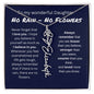 No Rain, No Flowers - I Love You - Birth Flower Name Necklace