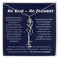No Rain - No Flowers - The Greater The Struggle The More Beautiful The Blooms | Birth Flower Name Necklace