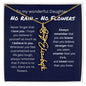 No Rain, No Flowers - I Love You - Birth Flower Name Necklace
