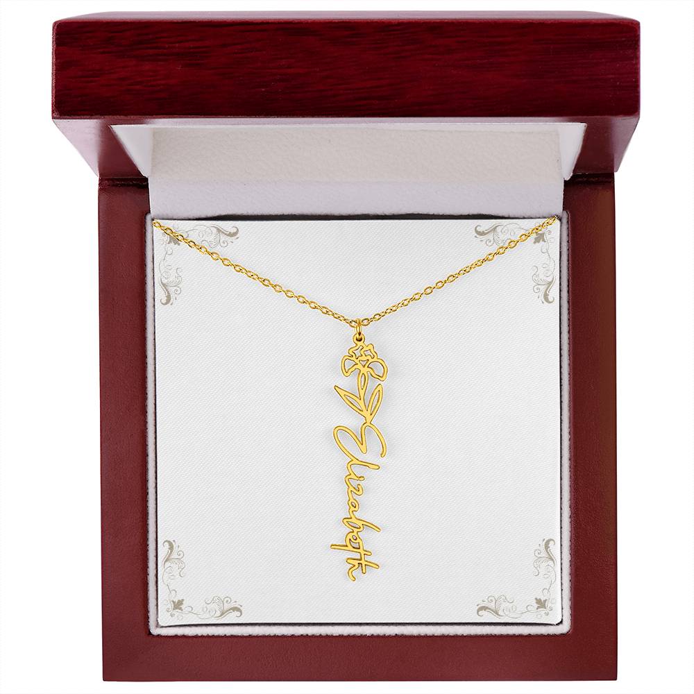 Flower Name Necklace
