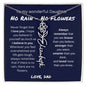No Rain, No Flowers - I Love You | Birth Flower Name Necklace