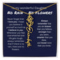 No Rain, No Flowers - I Love You - Birth Flower Name Necklace