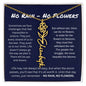 No Rain - No Flowers - The Greater The Struggle The More Beautiful The Blooms | Birth Flower Name Necklace