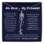 No Rain - No Flowers - The Greater The Struggle The More Beautiful The Blooms | Birth Flower Name Necklace