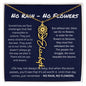No Rain - No Flowers - The Greater The Struggle The More Beautiful The Blooms | Birth Flower Name Necklace