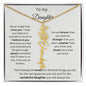 To My Daughter - Never Forget - Birth Flower Name Necklace