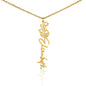 To My Friend | Never Forget That I Love You | Flower Name Necklace