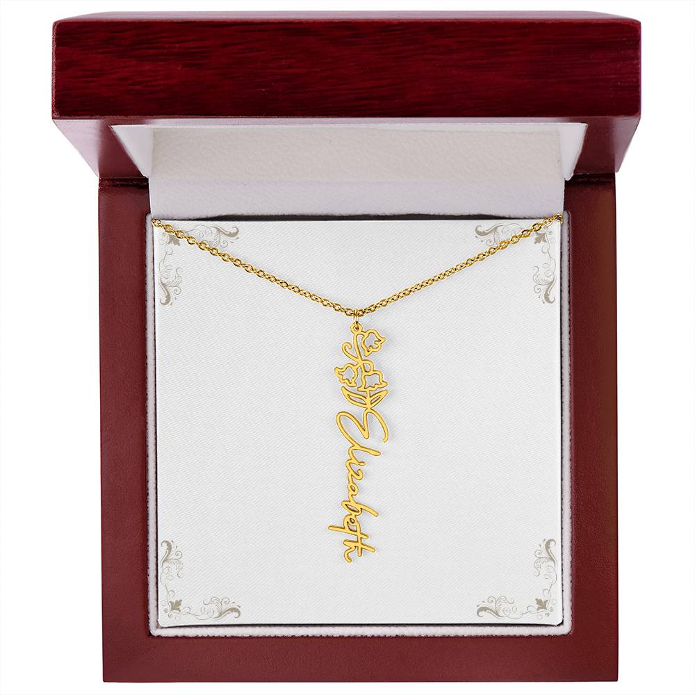 Flower Name Necklace