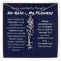 No Rain, No Flowers - I Love You - Birth Flower Name Necklace