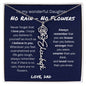 No Rain, No Flowers - I Love You | Birth Flower Name Necklace