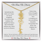 No Rain No Flower - The Greater The Storm The Brighter The Bloom - Flower Name Necklace