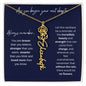Always Remember You Are Braver Than You Believe | Flower Name Necklace